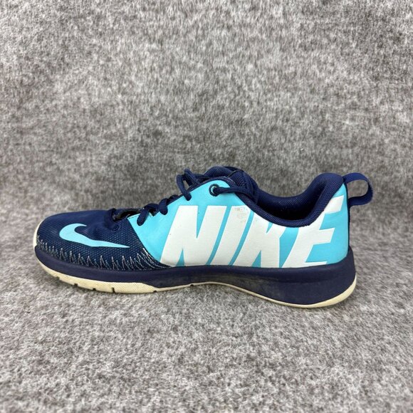 ✅Womens 7.5 Youth 6Y Nike Team Hustle D7 Sneakers Blue Athletic Rubber Sole Shoe - Picture 11 of 13